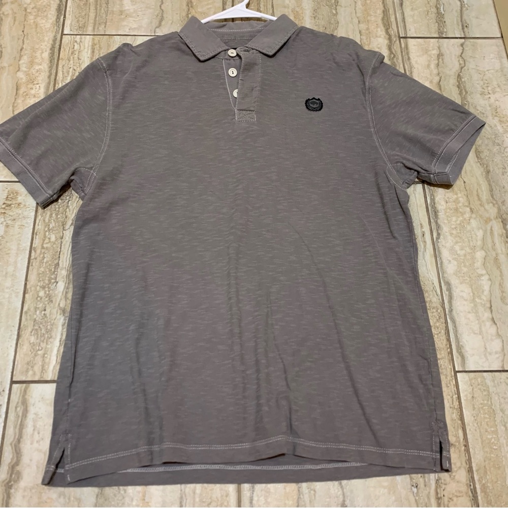 Buffalo David Bitton Polo Shirt Men's Gray Short Sleeve Size XL NWT